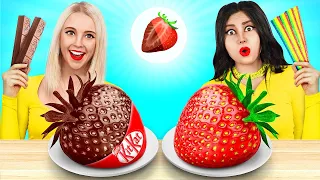 Real Food vs Chocolate Food Challenge | Funny Moments with Chocolate Food by Turbo Team