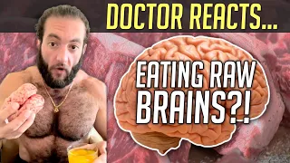 Doctor Reacts to Eating RAW BRAINS?! 🧠 #shorts #doctor