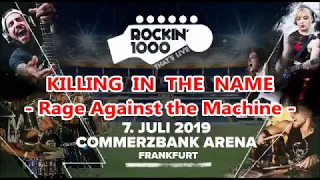 Rockin'1000 Frankfurt 2019 - Killing in the Name - Rage Against the machine