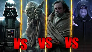 Darth Vader VS Yoda VS Luke Skywalker VS Emperor Palpatine | Who Would Win?