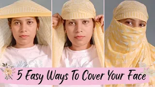 How to Wrap Face with Dupatta/Scarf just 1min |How to tie scarf In Summer ⛱️| #howtotiescarf #scarf