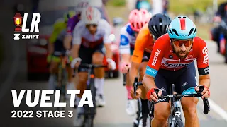 Technical Sprint With Trouble For INEOS | Vuelta a España Stage 3 2022 | Lanterne Rouge x Zwift