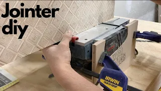 Jointer diy Turning hand planer into jointer with scrap wood! woodworking for beginners BOSCH PL1632