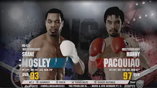 PACQUIAO VS MOSLEY WELTERWEIGHT DIVISION FIGHT NIGHT CHAMPION