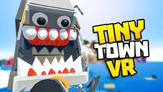 TITANIC MONSTER SINKS IN OCEAN! - Tiny Town VR Gameplay Part 31 - VR HTC Vive Gameplay Tiny Town