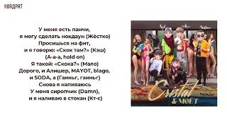 MORGENSHTERN, SODA LUV, blago white, OG Buda & MAYOT - Cristal & МОЁТ (Текст песни, Караоке) 🧊❤️🧡💛💚🖤