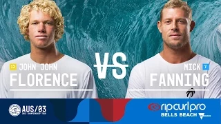 John John Florence vs. Mick Fanning - Quarterfinals, Heat 2 - Rip Curl Pro Bells Beach 2017