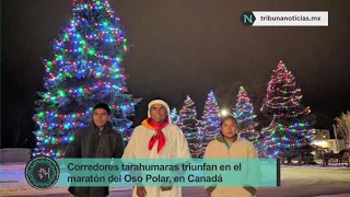 Corredores tarahumaras triunfan en el maratón del Oso Polar, en Canadá