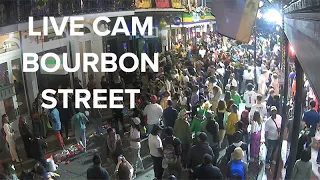Live Bourbon Street camera in New Orleans for Mardi Gras