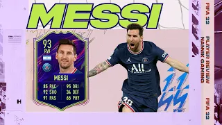 FIFA 22 OTW 93 MESSI PLAYER REVIEW