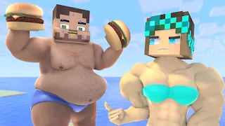 The minecraft life of Steve and Alex | Nanny in captivity | Minecraft animation