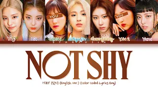 [Karaoke Ver.] ITZY "Not Shy (English Ver.)" Lyrics (7 Members Ver.) || REQUESTED