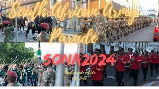 SONA2024, State of the Nation Address, South Africa. South African National Defence Force Parade