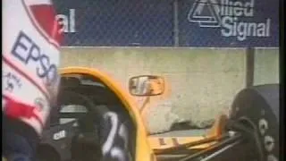 1987-Detroit-Accidente entre Satoru Nakajima y Adrián Campos