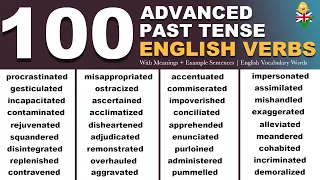 100 Advanced Past Tense ENGLISH VERBS with Meanings + Example Sentences | English Vocabulary Words