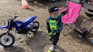 5yo kids first dirt bike race on PW and KTM 50 sx mini at Lake Sugar Tree Motorsports Park