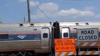 Amtrak train crossing at Reber Road, Rome, New York