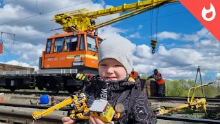 Motor locomotive and replacement of railway tracks/railway bridge restoration