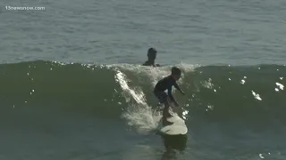 Young surfers shred waves in Super Grom surf competition