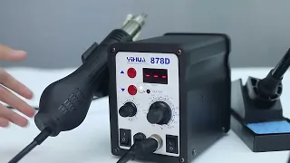 Паяльная станция YIHUA 878D 2 в 1 фен, паяльник, цифровая индикация, турбинная, 700 Вт