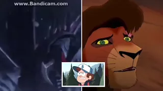 (The lion king II,gravity falls,phineas & ferb and Godzilla) not one of us vevo
