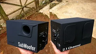 DIY Bluetooth speaker 2.1 channal SUBWOOFER | restoration