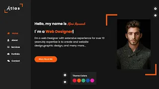 Complete Responsive Personal Portfolio Website Design using HTML CSS and JavaScript