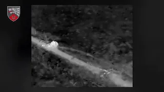 NLAW Strike on T-62M Filmed with Thermal Imagery