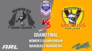 Manukau v Manurewa | Farrelly Photos Women’s Championship Grand Final | ARL TV