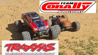 Traxxas Xmaxx testing 40w shock oil and Team Corally Jambo run