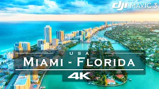 Miami, Florida - USA 🇺🇸 - by drone / DJI Mavic 3 [4K]