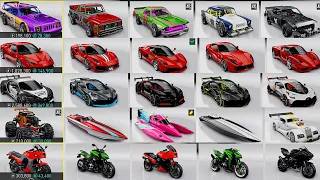 The Crew Motorfest - ALL VEHICLES (List) All Cars/Bikes/Planes/Boats