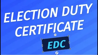 Election Duty Certificate