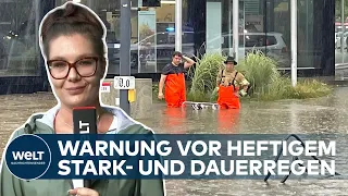 UNWETTER in BAYERN: Überflutungen durch Starkregen - Hunderte Feuerwehreinsätze