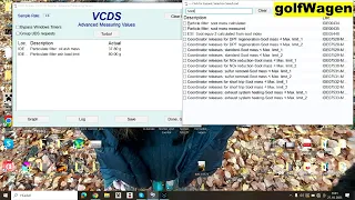 VCDS DPF filter filling check VW Passat B8 180K