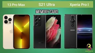 iphone 13 pro max vs samsung s21 ultra vs sony Xperia pro 1