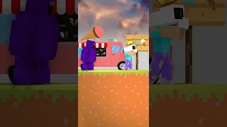 Monster School - GRIMACE Gives Away Free Ice Cream - Minecraft Animation