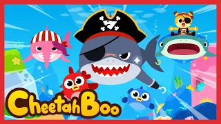 [New song]💎 Hey hey! Shark pirates 🦈Sea animal songs | Nursery rhymes | Kids song | #Cheetahboo