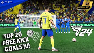 EA FC 24 | TOP 20 FREE KICK GOALS | PS5 4K