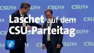 Laschet warnt auf CSU-Parteitag vor Rot-Grün-Rot