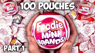 Ripping Open 100 Foodie Mini Brands Pouches (Part 1)