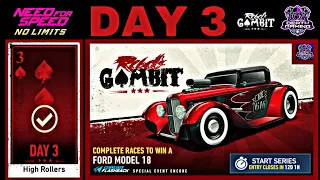 NFS NO LIMITS | DAY 3 - WINNING + TIPS - FORD MODEL 18 | REBEL'S GAMBIT EVENT