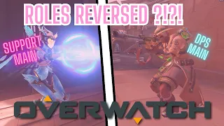 Overwatch 2 but roles switched?? 🤔 || Support main on DPS / DPS main on support