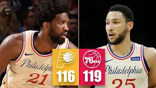 Joel Embiid drops 32, Ben Simmons plays clutch defense in 76ers vs. Pacers | 2019-20 NBA Highlights