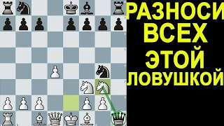 ЭТА ЛОВУШКА РАЗНОСИТ ЛЮБОГО ШАХМАТИСТА БЫСТРО И ЛЕГКО. ВЫУЧИ ЧТОБЫ ВСЕГДА ПОБЕЖДАТЬ. Шахматы Ловушки