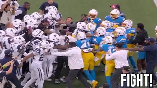Cowboys Chargers Pre-Game FIGHT + PUNCHES THROWN (All Angles) 😳👀