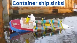 Cardboard container ship sinks.