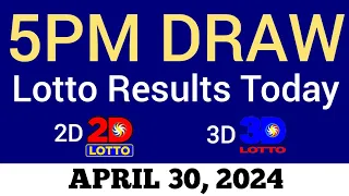 Lotto Result Today 5pm Draw April 30 2024 Swertres Ez2 PCSO Live Result