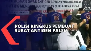 Resmob Polda Banten Ringkus Lima Pelaku Pembuat Surat Antigen Palsu di Pelabuhan Merak