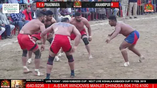 2ND SEMI PHAGWARA VS ANANDPUR SAHIB UGGI KABADDI CUP 10 FEB 2019